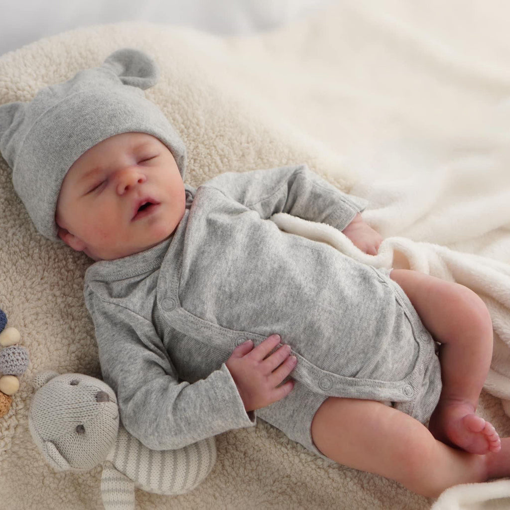 Cuddle Bear 40cm Soft Body Reborn Baby Doll,Removable Outfit + Feeding Accessories Included