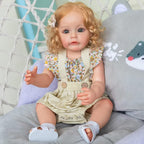 Boneca Bebê Reborn Matilda Rose 56cm, Vinil Completo, Ultrarrealista ✨ Macacão Floral Incluído
