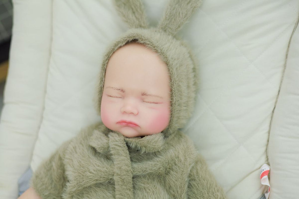 Lila - Fuzzy Ears Sleeping Reborn Baby Doll Girl