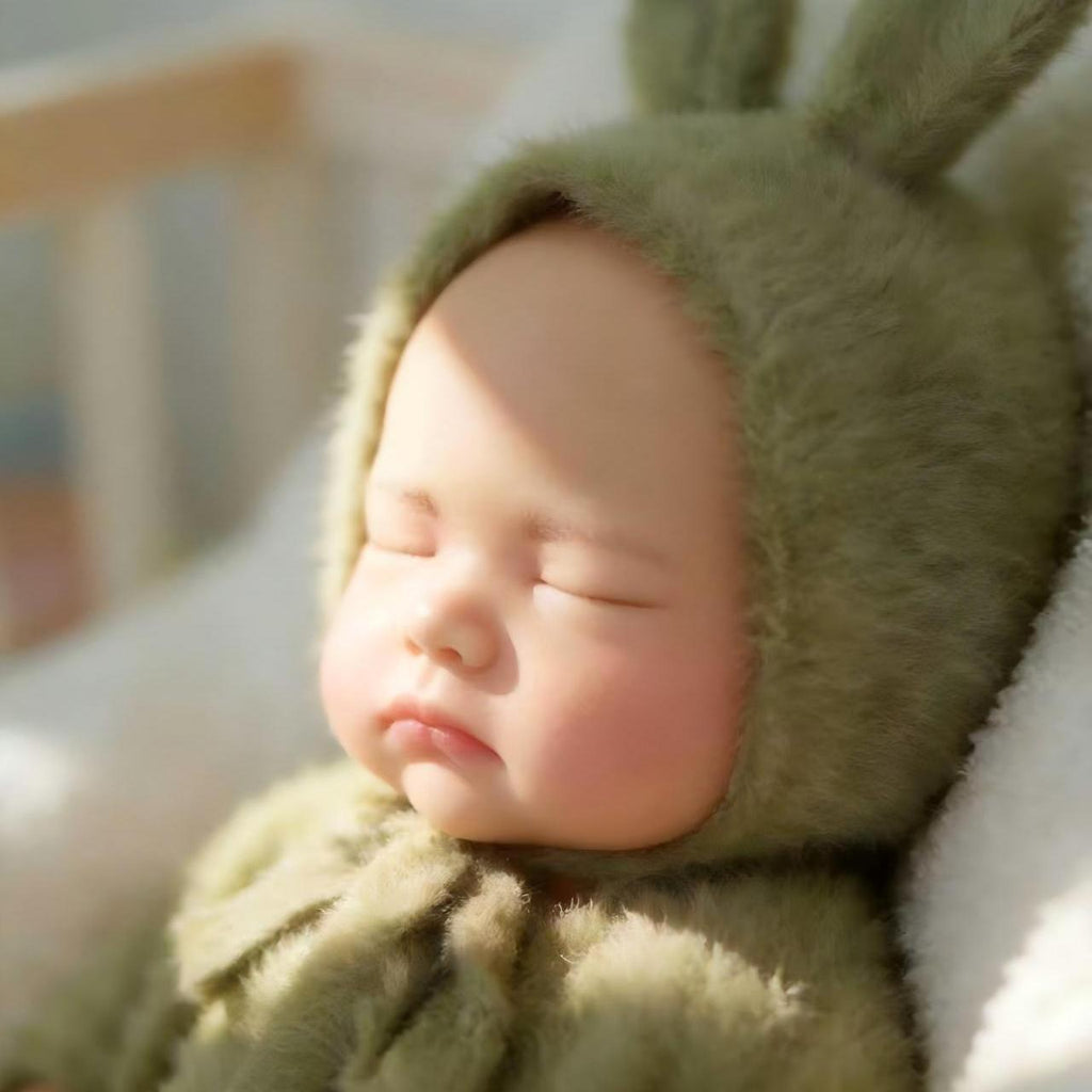Lila - Fuzzy Ears Sleeping Reborn Baby Doll Girl
