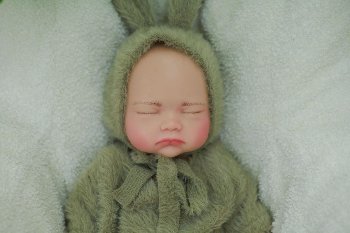 Lila - Fuzzy Ears Sleeping Reborn Baby Doll Girl