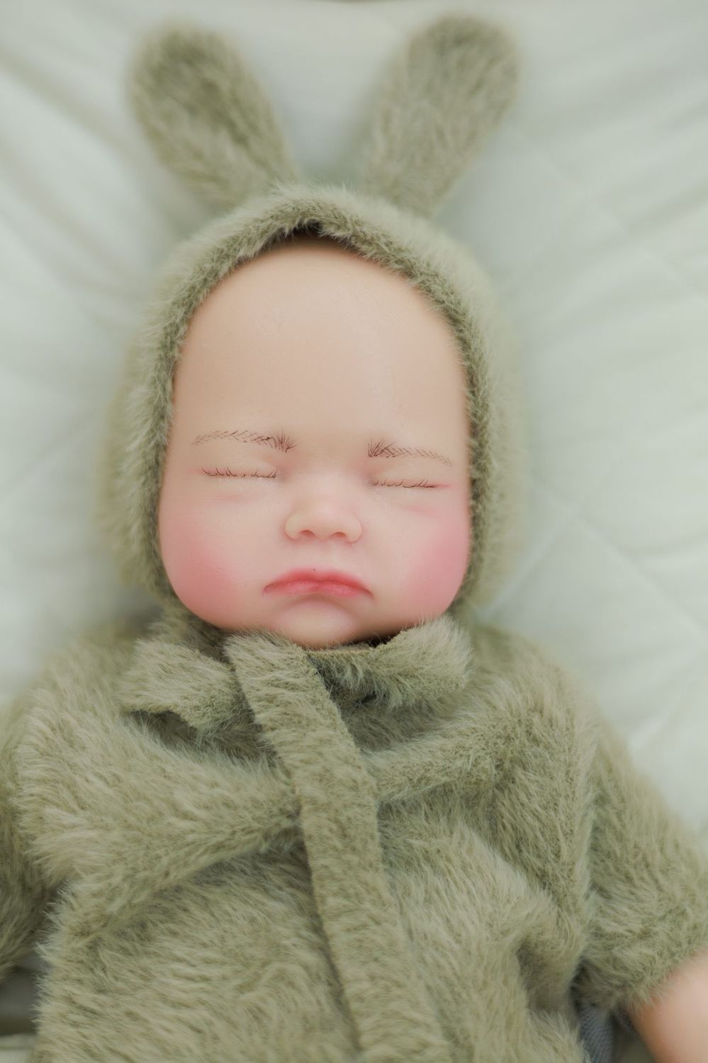Lila - Fuzzy Ears Sleeping Reborn Baby Doll Girl