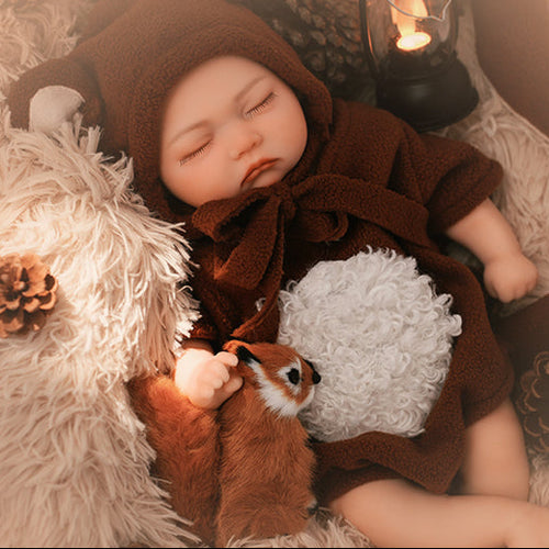 Barnaby Bear 15.7inch Full Solid Silicone Sleeping Boy Reborn Baby Doll