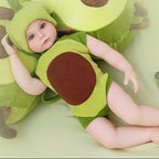 Boneca Bebê Reborn de Silicone Sólido Menino Abacate Pequenino 40 cm