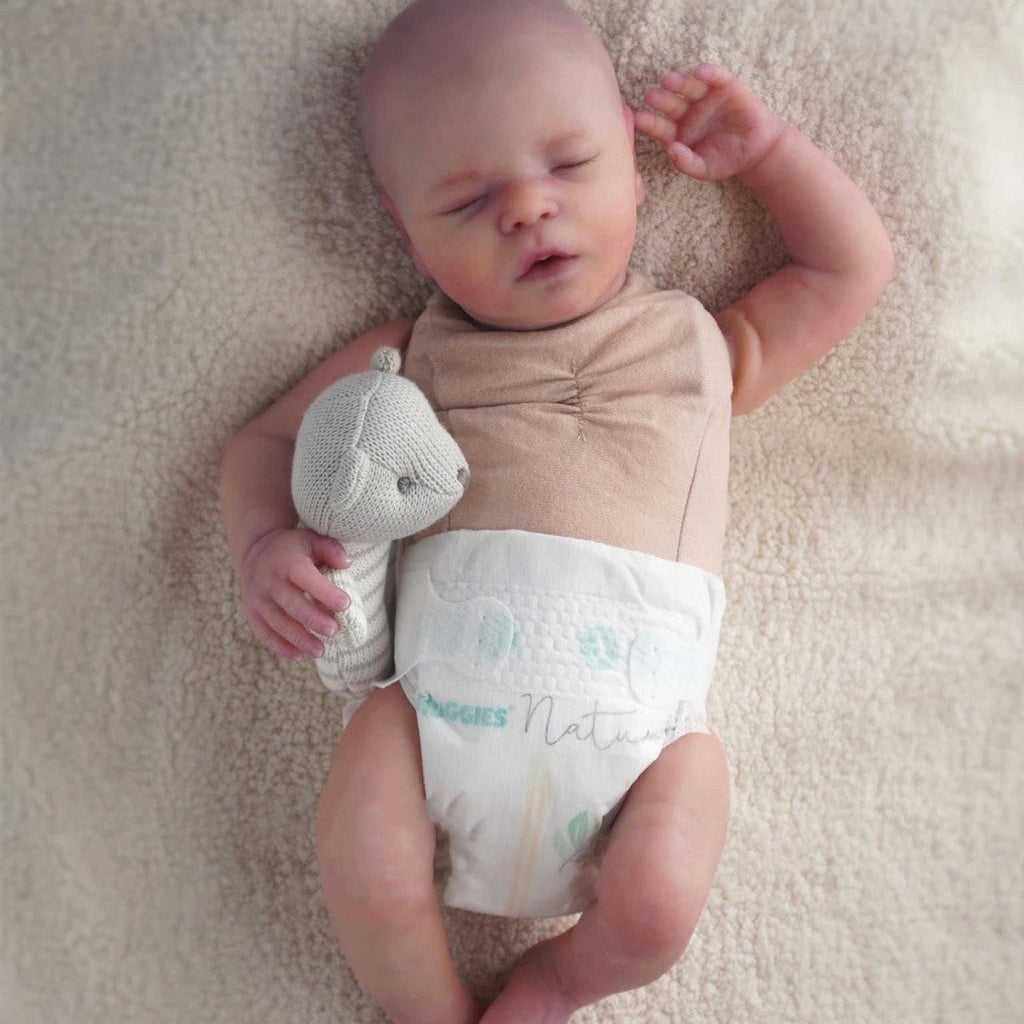 Cuddle Bear 40cm Soft Body Reborn Baby Doll,Removable Outfit + Feeding Accessories Included