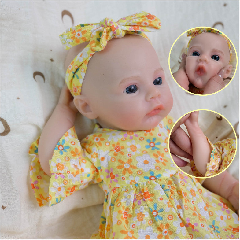 Lila Mae 30cm Full Solid Silicone Reborn Baby Doll ✨ Washable, Stretchable Limbs, Realistic Lifelike Skin