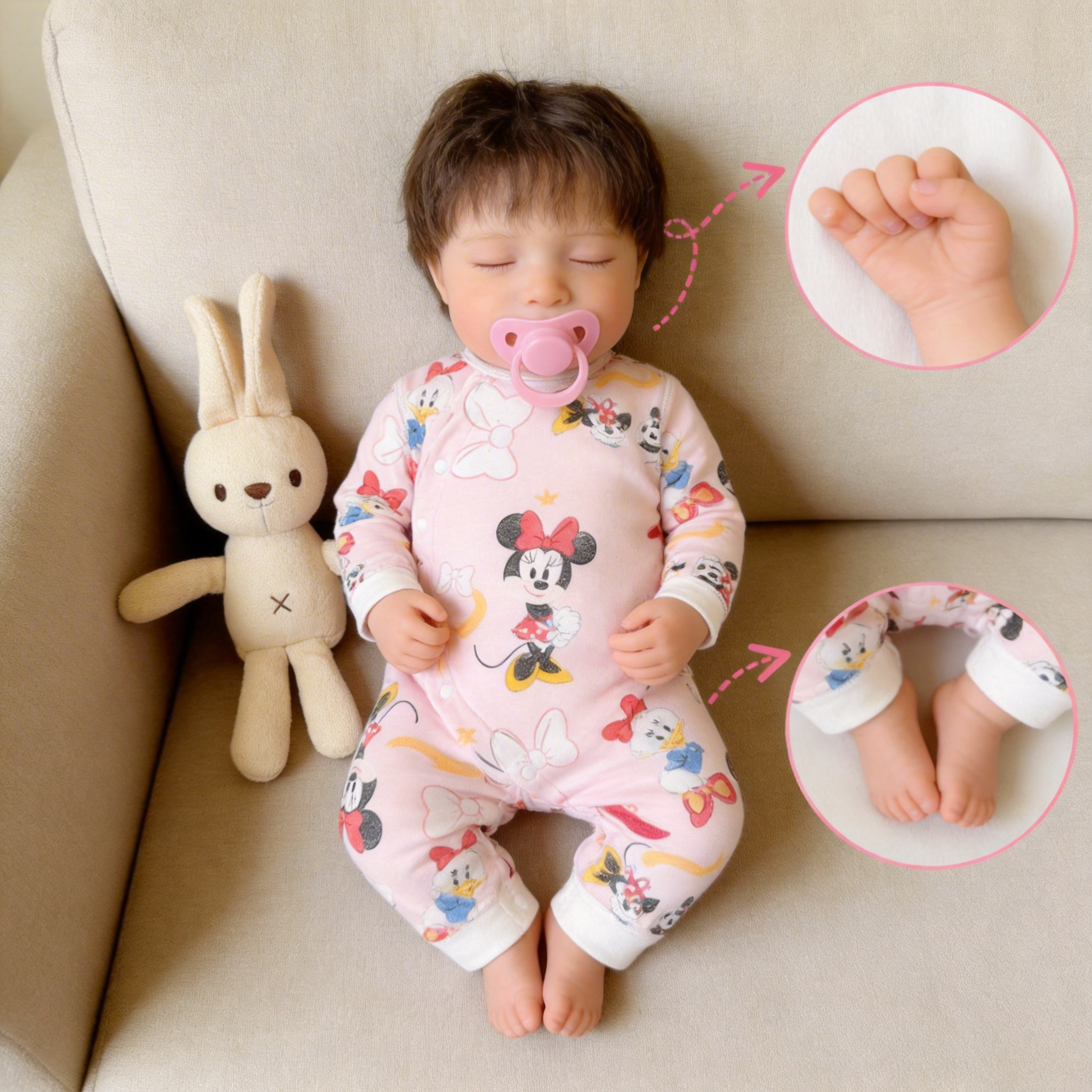 LUNA Reborn Baby Doll ✨ 18 INCH 45CM SOFT SILICONE BODY | 3D Realistic Lifelike Newborn Doll with Movable Joints | Complete Gift Set for Collectors, Kids & Photoshoots