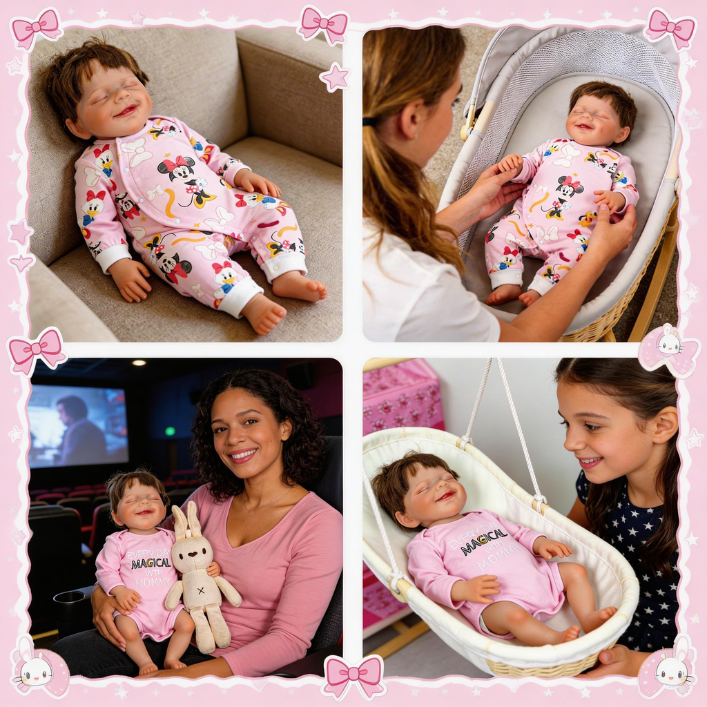 LUNA Reborn Baby Doll ✨ 18 INCH 45CM SOFT SILICONE BODY | 3D Realistic Lifelike Newborn Doll with Movable Joints | Complete Gift Set for Collectors, Kids & Photoshoots