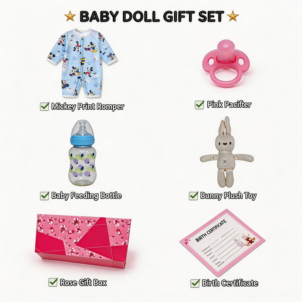 LULU Reborn Baby Doll ✨ 20 INCH 50CM Imported Soft Vinyl/Silicone Full Body Doll | 3D Ultra-Realistic Skin with Visible Capillaries | Complete Gift Set for Collectors, Kids & Photoshoots