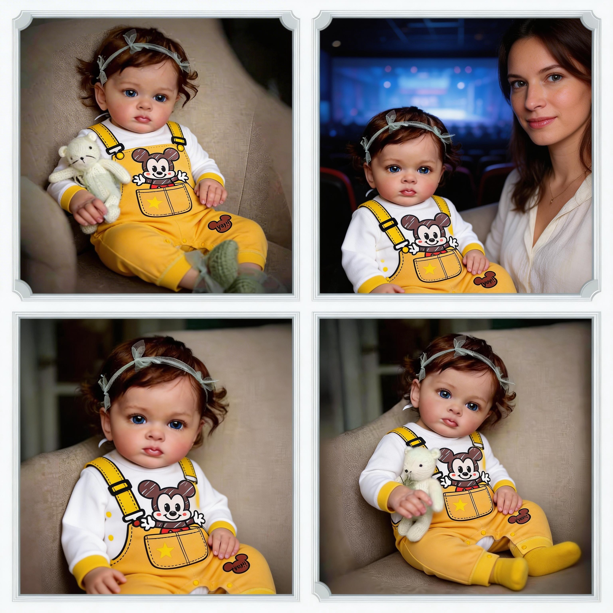 CURLY MAX Reborn Baby Doll ✨ 22 INCH Imported Soft Vinyl Limbs | Acrylic Eyes, 3D Ultra-Realistic Skin | Complete Gift Set with Rattle, Bottle, Pacifier & Birth Certificate