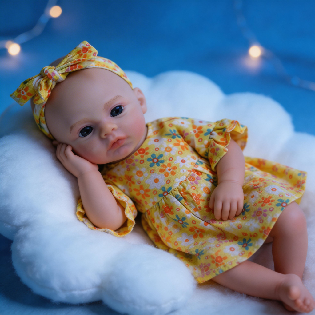 Lila Mae 30cm Full Solid Silicone Reborn Baby Doll ✨ Washable, Stretchable Limbs, Realistic Lifelike Skin