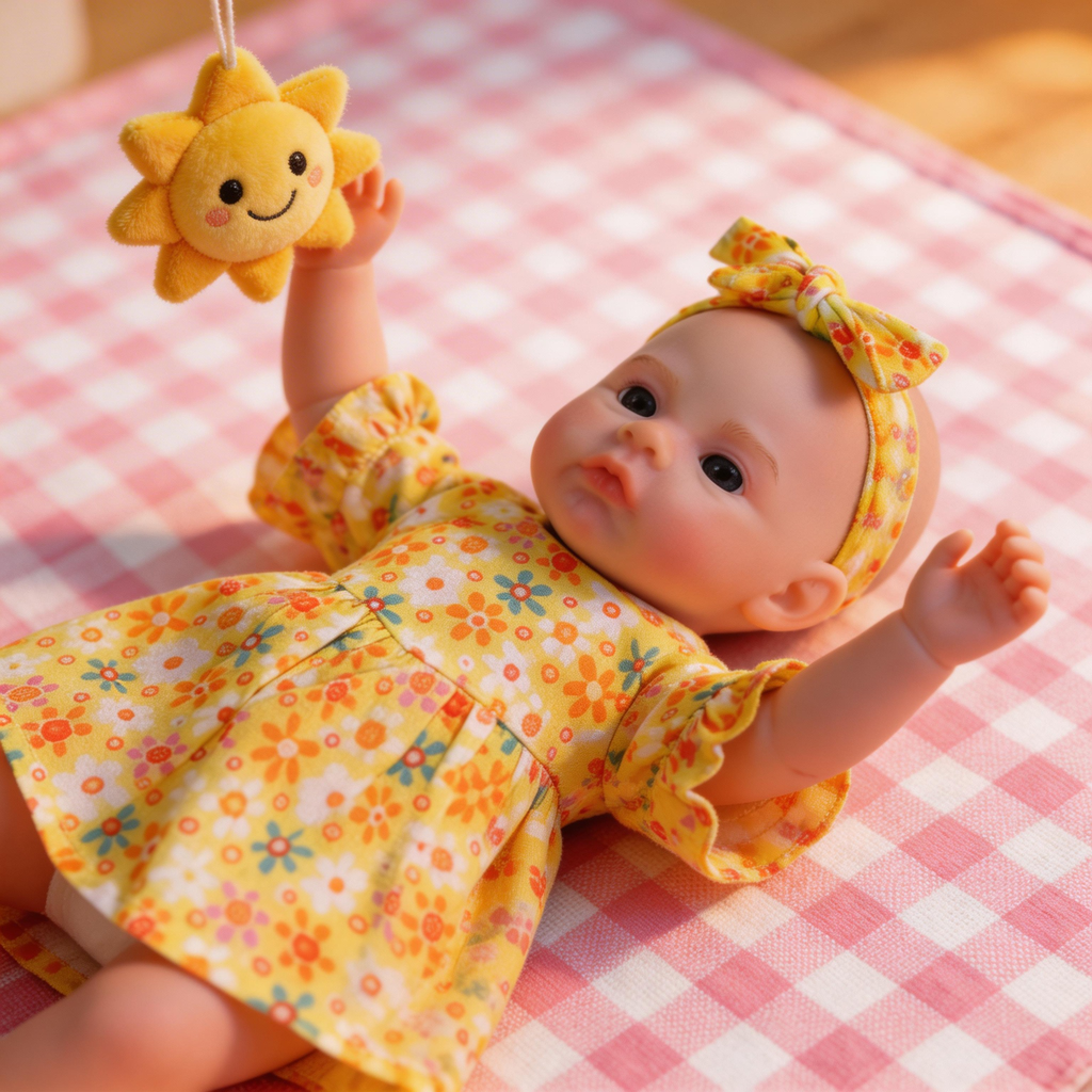 Lila Mae 30cm Full Solid Silicone Reborn Baby Doll ✨ Washable, Stretchable Limbs, Realistic Lifelike Skin
