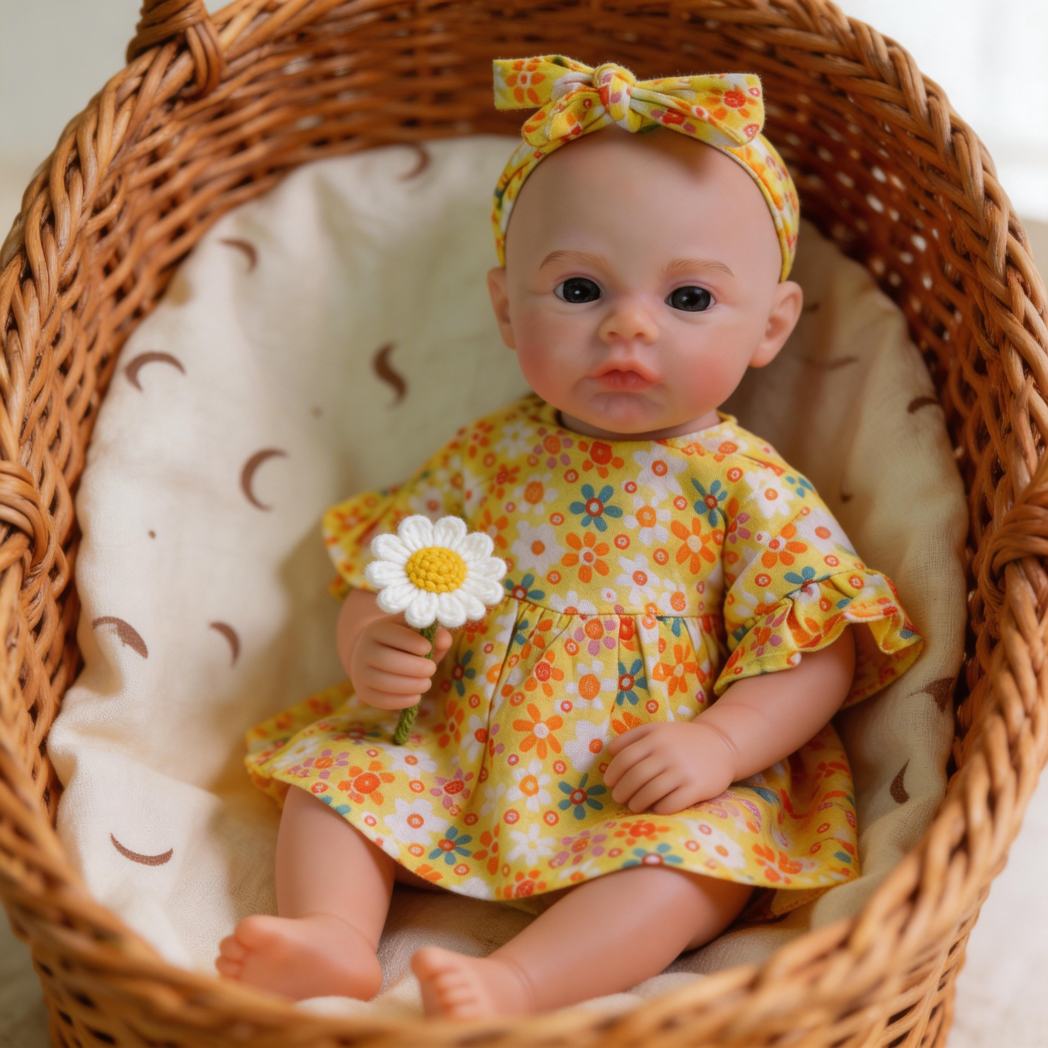 Lila Mae 30cm Full Solid Silicone Reborn Baby Doll ✨ Washable, Stretchable Limbs, Realistic Lifelike Skin