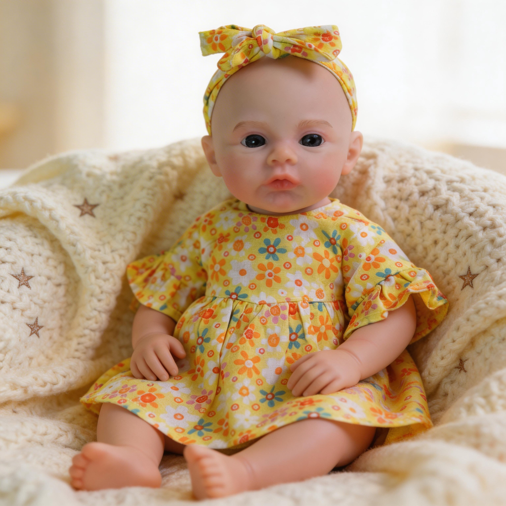Lila Mae 30cm Full Solid Silicone Reborn Baby Doll ✨ Washable, Stretchable Limbs, Realistic Lifelike Skin