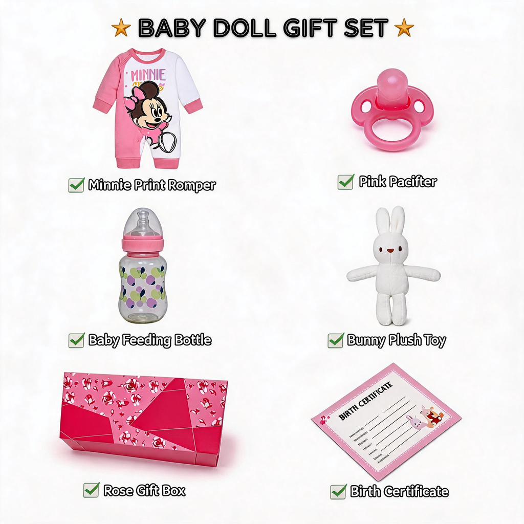 Milo Bunny Bee 10 Inch Soft Vinyl Reborn Baby Doll Movable Limbs, Washable Body, Realistic Skin for Gift & Display