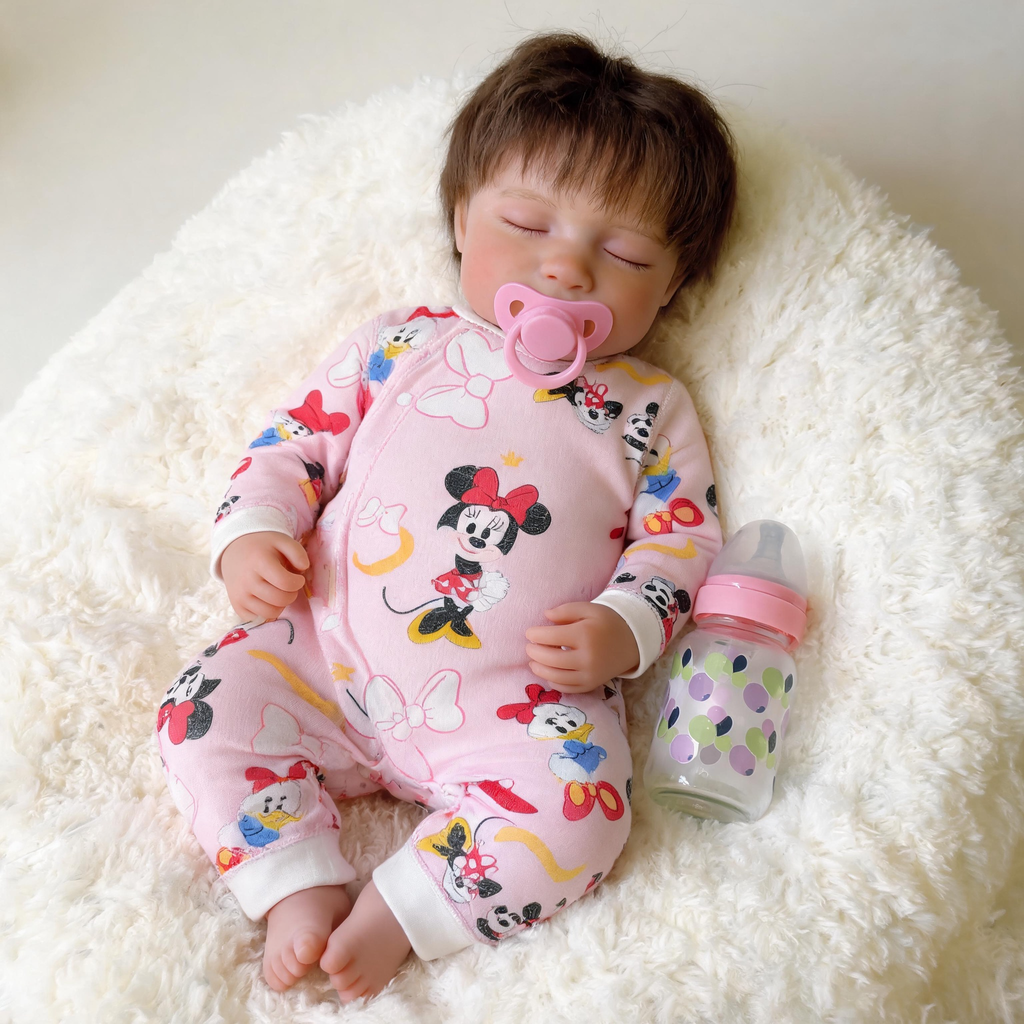 LUNA Reborn Baby Doll ✨ 18 INCH 45CM SOFT SILICONE BODY | 3D Realistic Lifelike Newborn Doll with Movable Joints | Complete Gift Set for Collectors, Kids & Photoshoots
