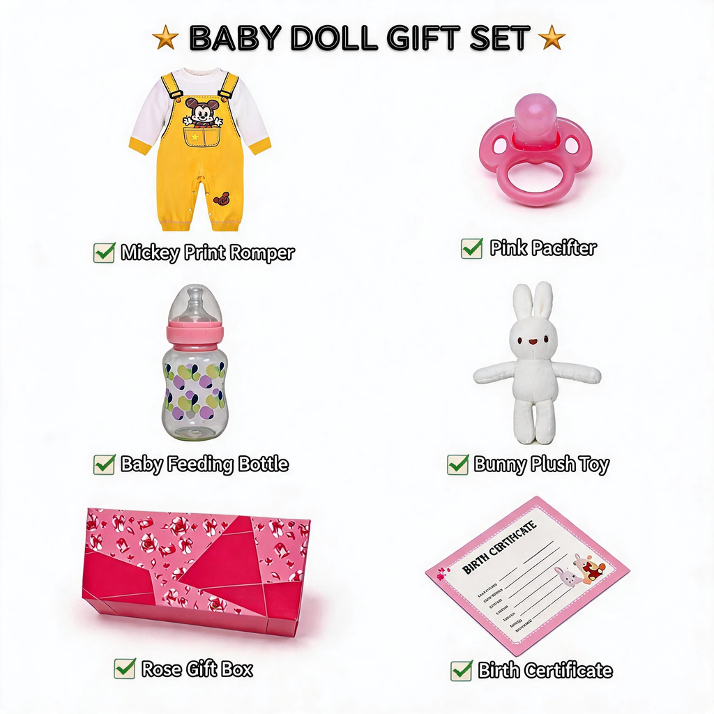 CURLY MAX Reborn Baby Doll ✨ 22 INCH Imported Soft Vinyl Limbs | Acrylic Eyes, 3D Ultra-Realistic Skin | Complete Gift Set with Rattle, Bottle, Pacifier & Birth Certificate