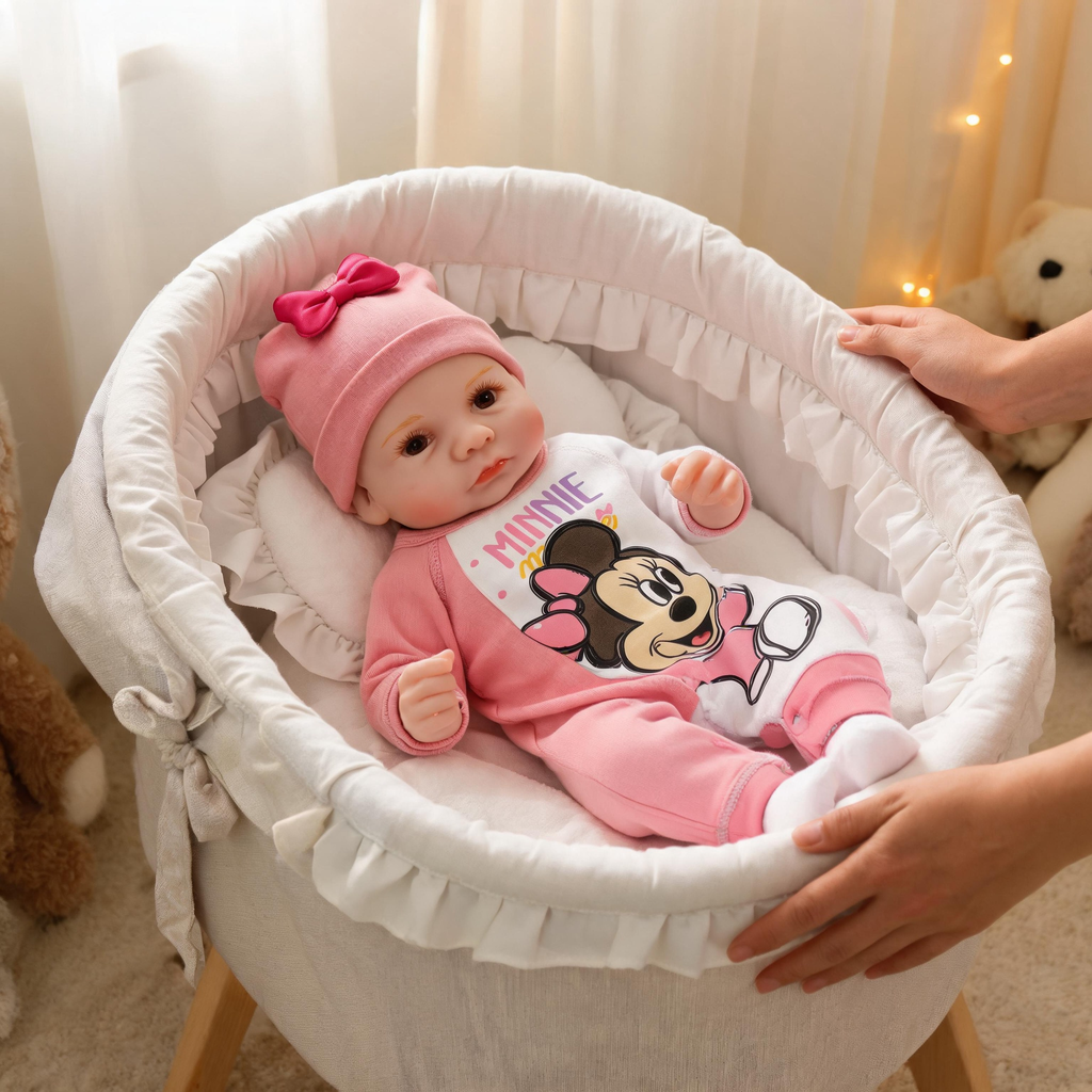 Milo Bunny Bee 10 Inch Soft Vinyl Reborn Baby Doll Movable Limbs, Washable Body, Realistic Skin for Gift & Display