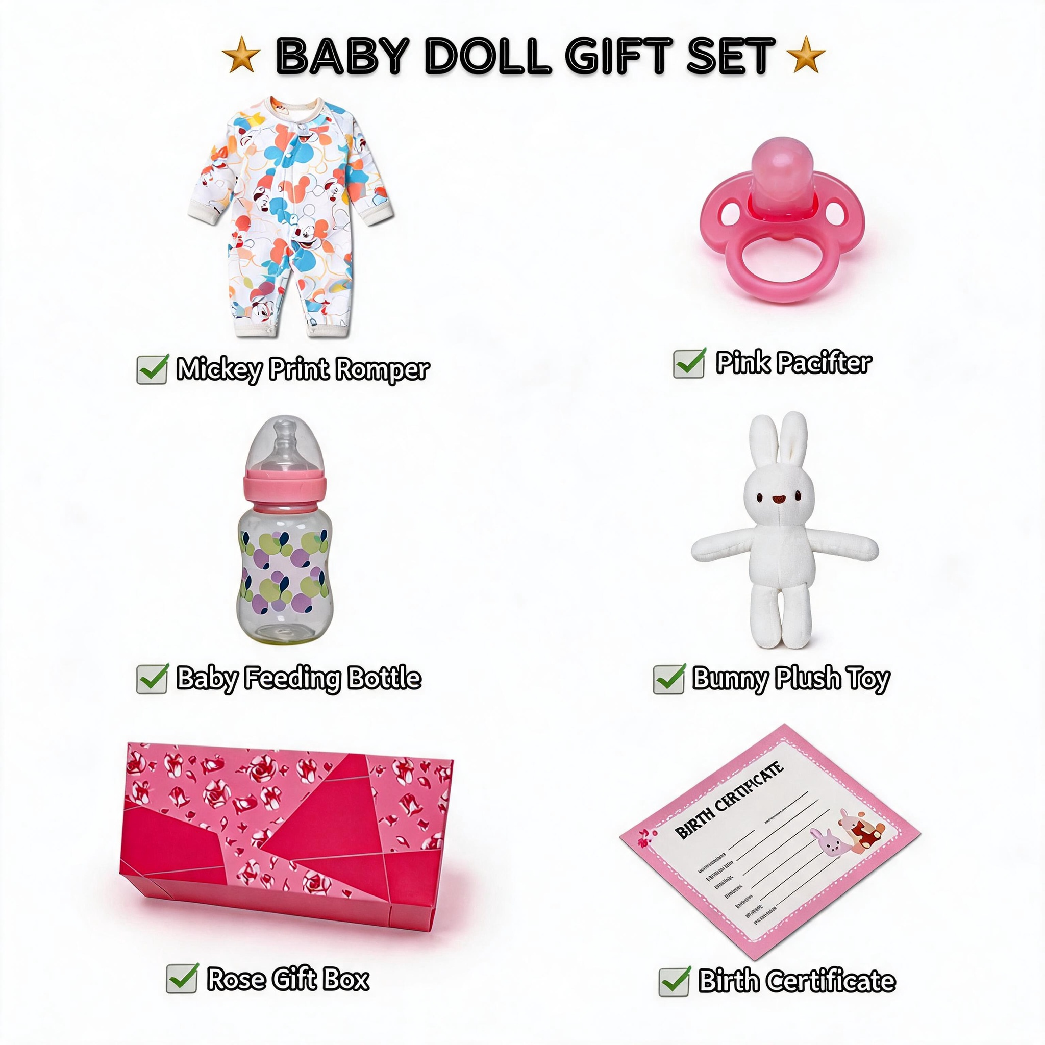 Emmeline Grace 22/24 Inch Ultra-Realistic Reborn Baby Doll 22in Full Soft Vinyl / 24in Cloth Body Optional, Hand-Rooted Hair, 3D Simulated Skin, Pink Lace Dress Included