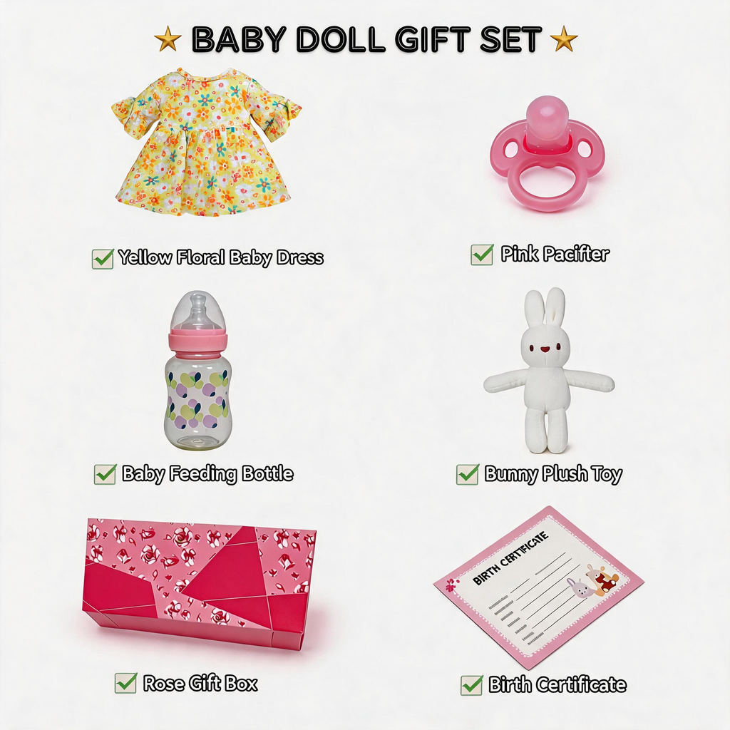 Lila Mae 30cm Full Solid Silicone Reborn Baby Doll ✨ Washable, Stretchable Limbs, Realistic Lifelike Skin