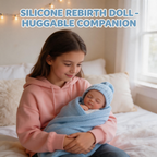 Boneca Bebê Reborn de Silicone Sólido Lullaby Blue 40 cm Menina Dormindo