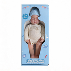 Boneca Bebê Reborn de Silicone Sólido Lullaby Blue 40 cm Menina Dormindo