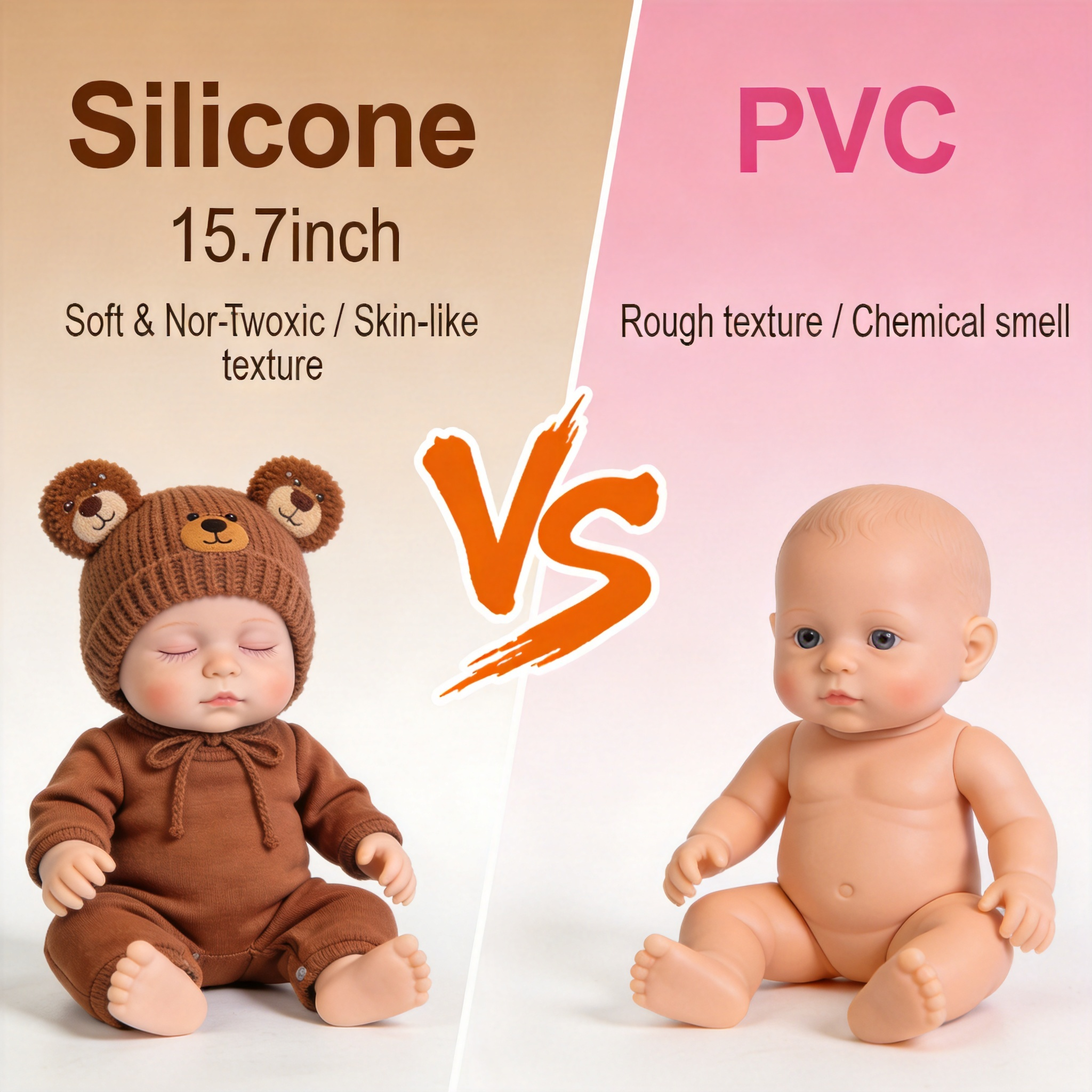 Urso Barnaby Boneca Bebê Reborn Menino Dormindo de Silicone Sólido de 39,8 cm