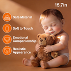 Boneca Bebê Reborn de Silicone Sólido Completo de 15,7 polegadas Koa Bear